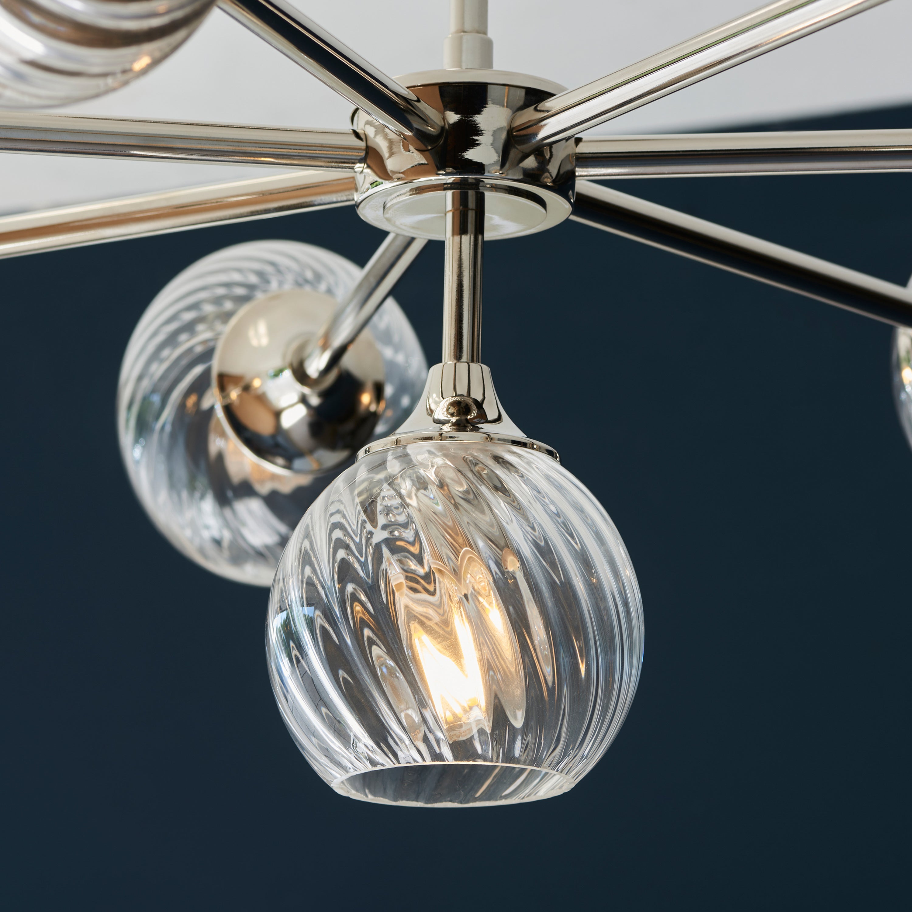 Dakota Bright Nickel Pendant Light | Large